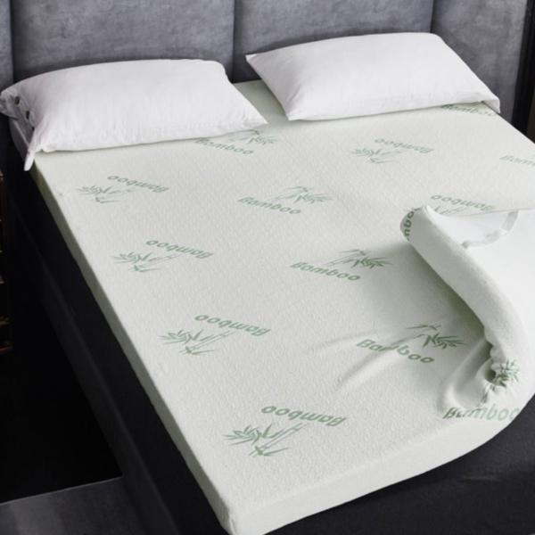 Soft Bamboo Foam Mattress Topper, Anti-Allergy Bounce Back Filling – Single to Super King Size