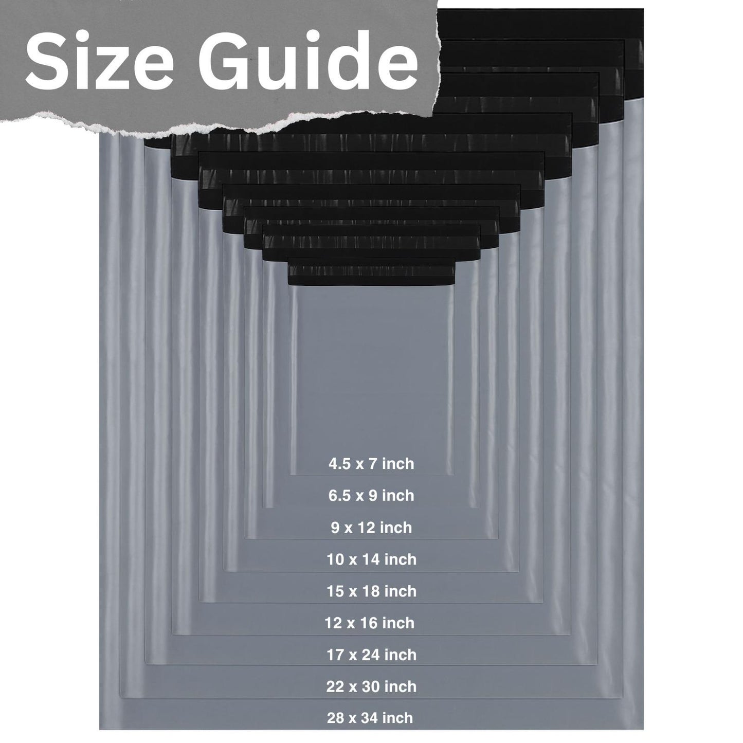 50-Pack Grey Mailing Bags, Self Seal, Waterproof & Opaque Postage Bags for Clothing, Textiles & Small Business Shipping