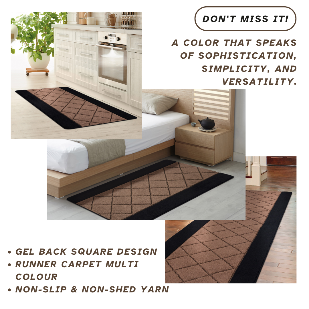 Greek Style Geometric Non-Slip Hallway Runner Rug