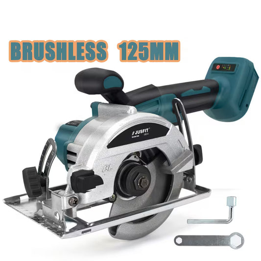 5 Inch Brushless Cordless Circular Saw (Machine Only) Compact Brushless Power Saw with Digital Display for Wood, Plywood, Laminate Flooring, Plastic & DIY Projects