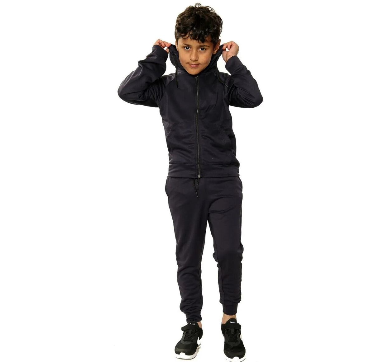 Kids Fleece Hooded Tracksuit Set - Victoria Mart