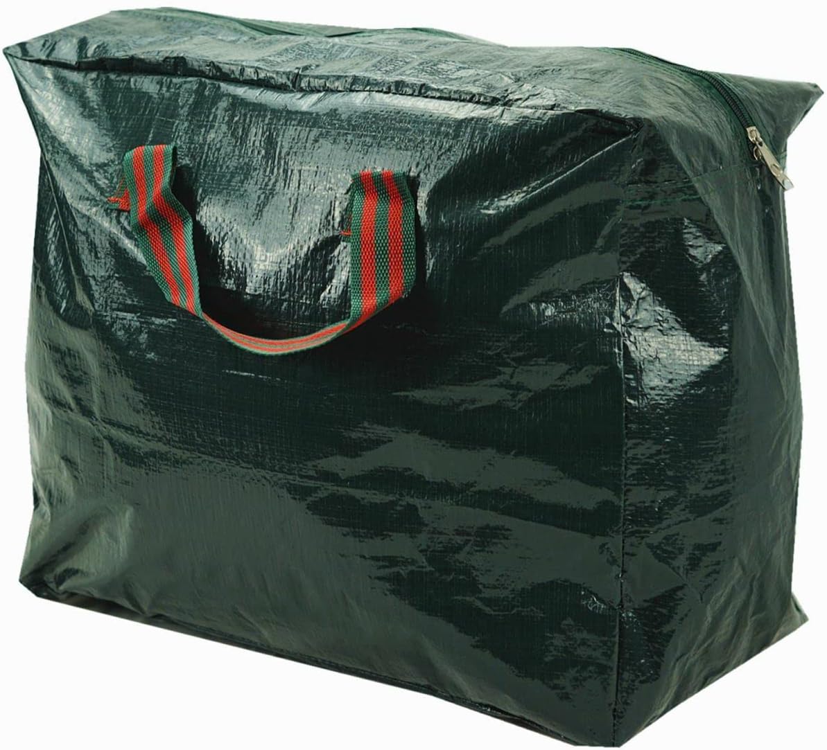 Large Christmas Lights Storage Bag Zip Closure Strong Handles Delicate Decorations Ornaments Baubles Wrapping Paper and Tinsel Storage Durable Woven Polyethylene Material L46 x W25 x H38cm