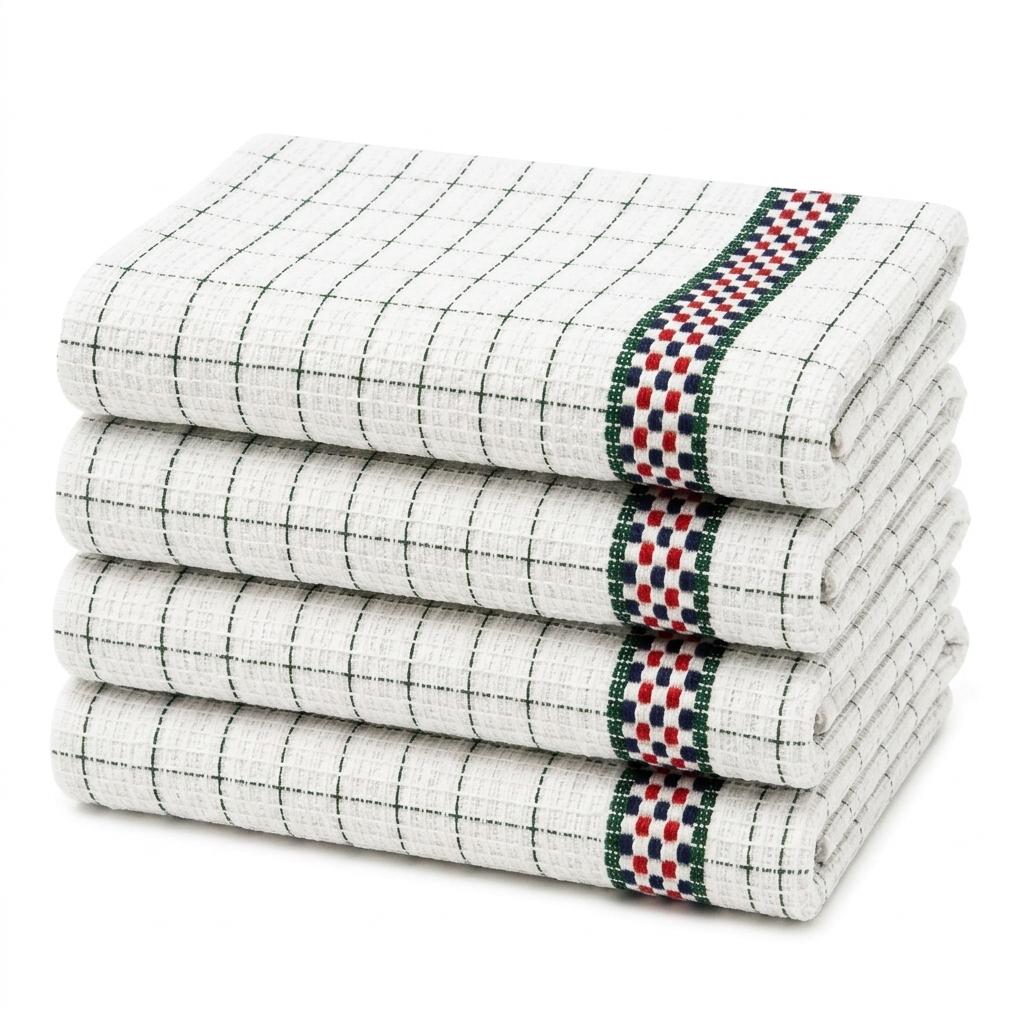 Cotton Waffle Weave Tea Towels Set of 4 Soft Absorbent Kitchen Towels for Drying Dishes and Cleaning