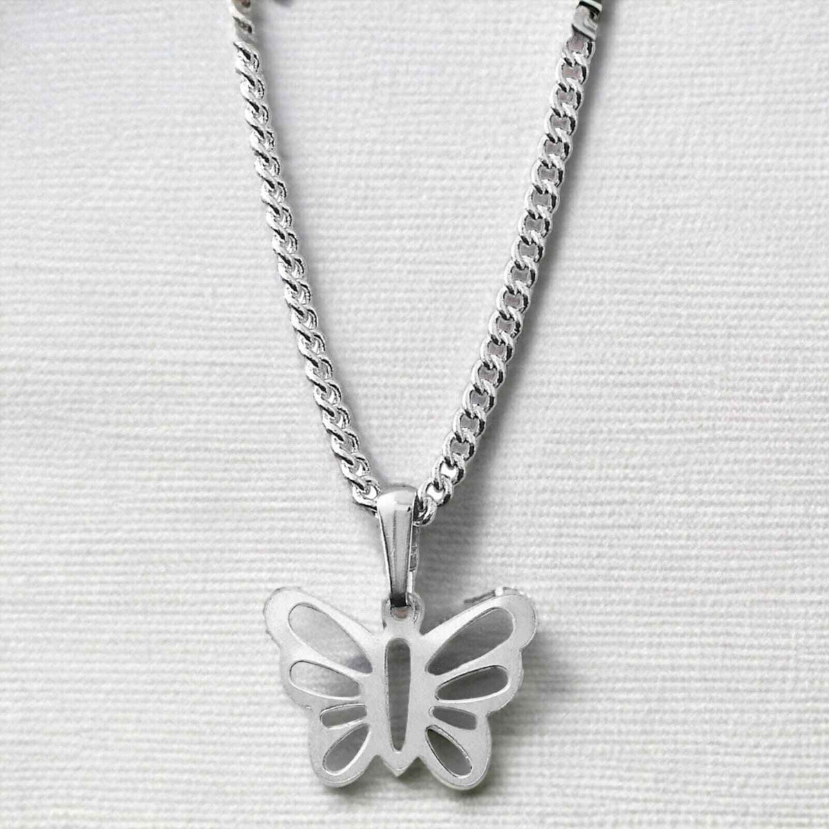 Women's 925 Sterling Silver Butterfly Necklace