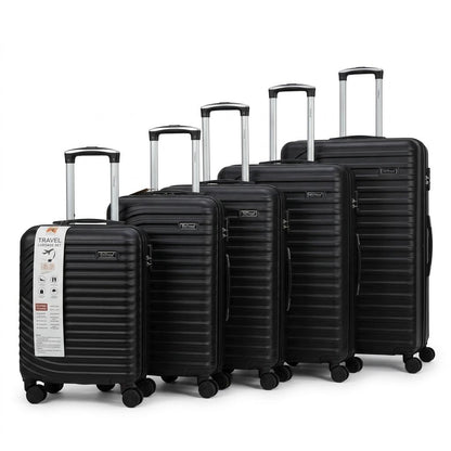 5 Piece Hard Shell Luggage Set with 360° Spinner Wheels, Combination Lock, Lightweight Travel Suitcase Set 18/20/26/29/32 Inch