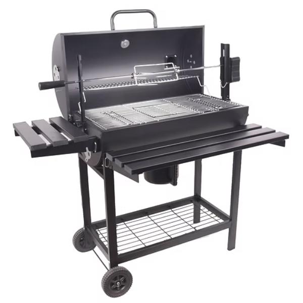 Premium Charcoal BBQ Grill with Rotisserie Spit Roaster – Outdoor Garden Barbecue Cooker for Parties, Camping & Summer Grilling UK