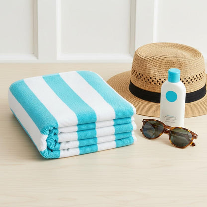 Sand Free Beach Towel Extra Large 100x200cm Kabana Stripe Quick Dry Microfibre Towel for Beach, Pool & Travel