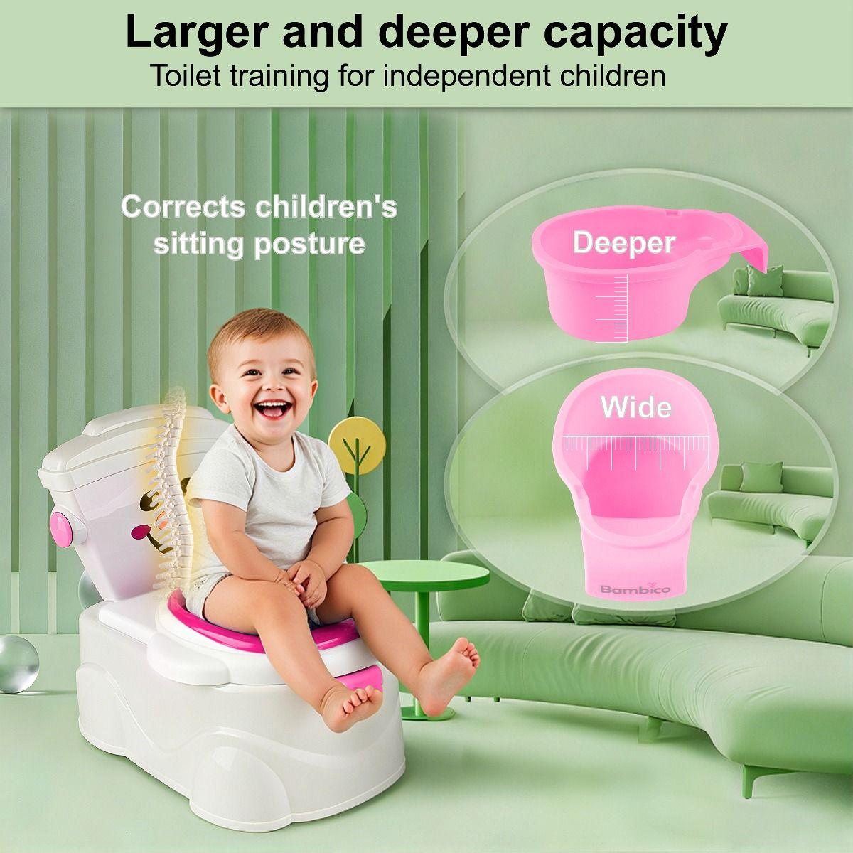 2 in 1 Kids Toilet Seat & Toddler Potty Training Chair with Removable Urinal Child Toilet Trainer for Boys & Girls