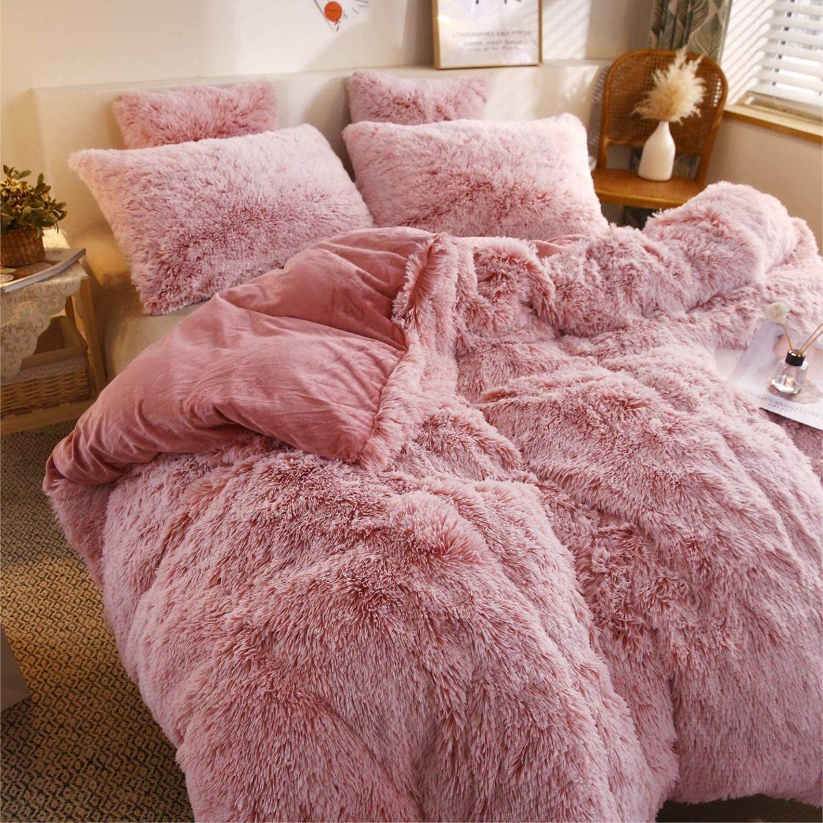 Cozy Snuggle & Cuddle Duvet Cover Set Soft Breathable Quilt Cover with Pillowcases for Winter Warm Bedding