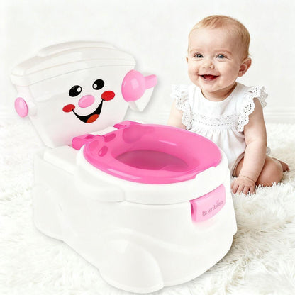 Mini Toilet Potty for Toddlers Realistic Training Seat with Removable Bucket & Lid Kids Potty Training Chair Pink or Blue