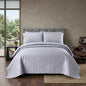 Luxury Quilted Bedspread Set Double Size 3 Piece Embossed Coverlet with Pillowcases Soft All Season Bed Cover 220x250cm