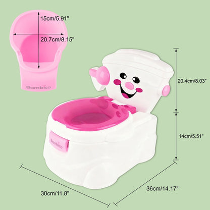 Mini Toilet Potty for Toddlers Realistic Training Seat with Removable Bucket & Lid Kids Potty Training Chair Pink or Blue