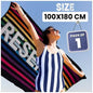 Extra Large Beach Towel Quick Dry Sand Resistant Lightweight Travel Towel XXL 100 x 180 cm Soft Adult Towel