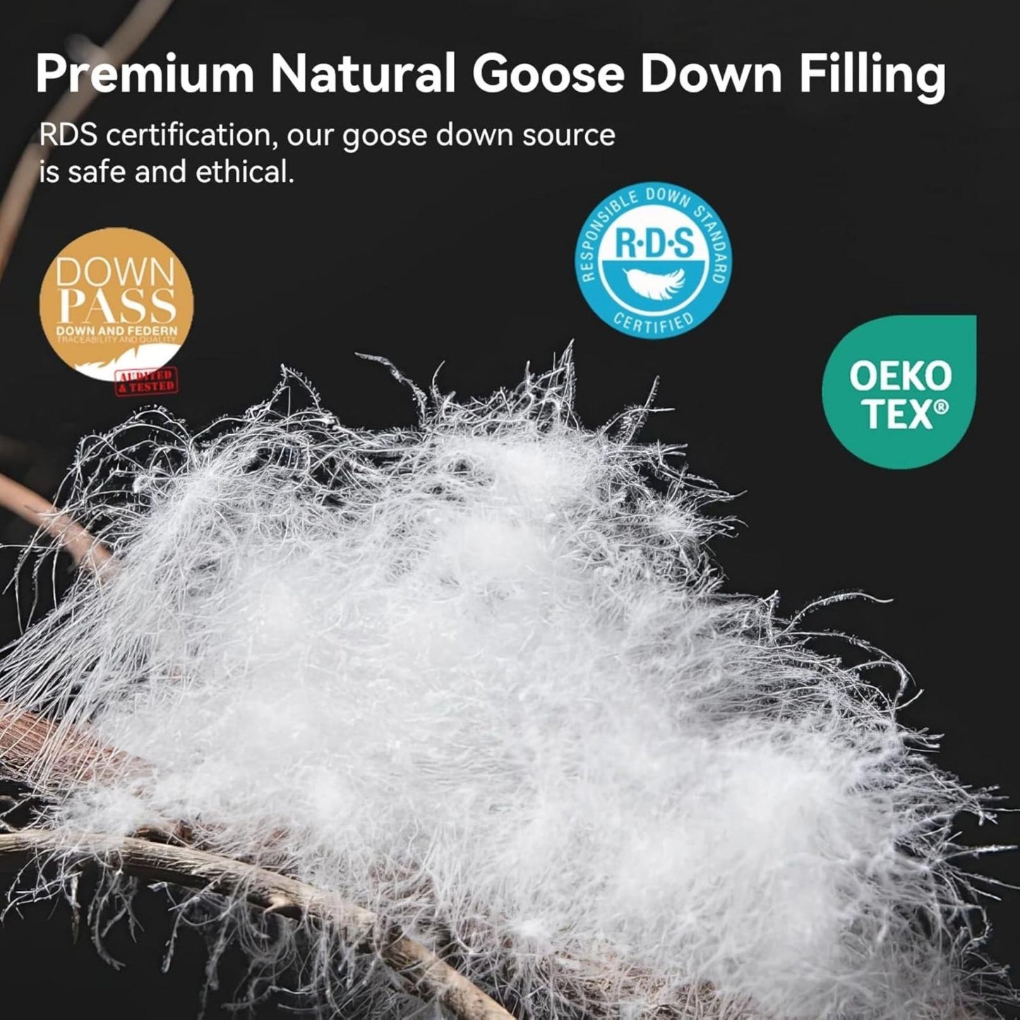 Goose Feather & Down Duvet cover set, Cotton Cover, Box-Stitched, All Season Warm quilts Cover set tog 10.5 to tog 18.5 cold night