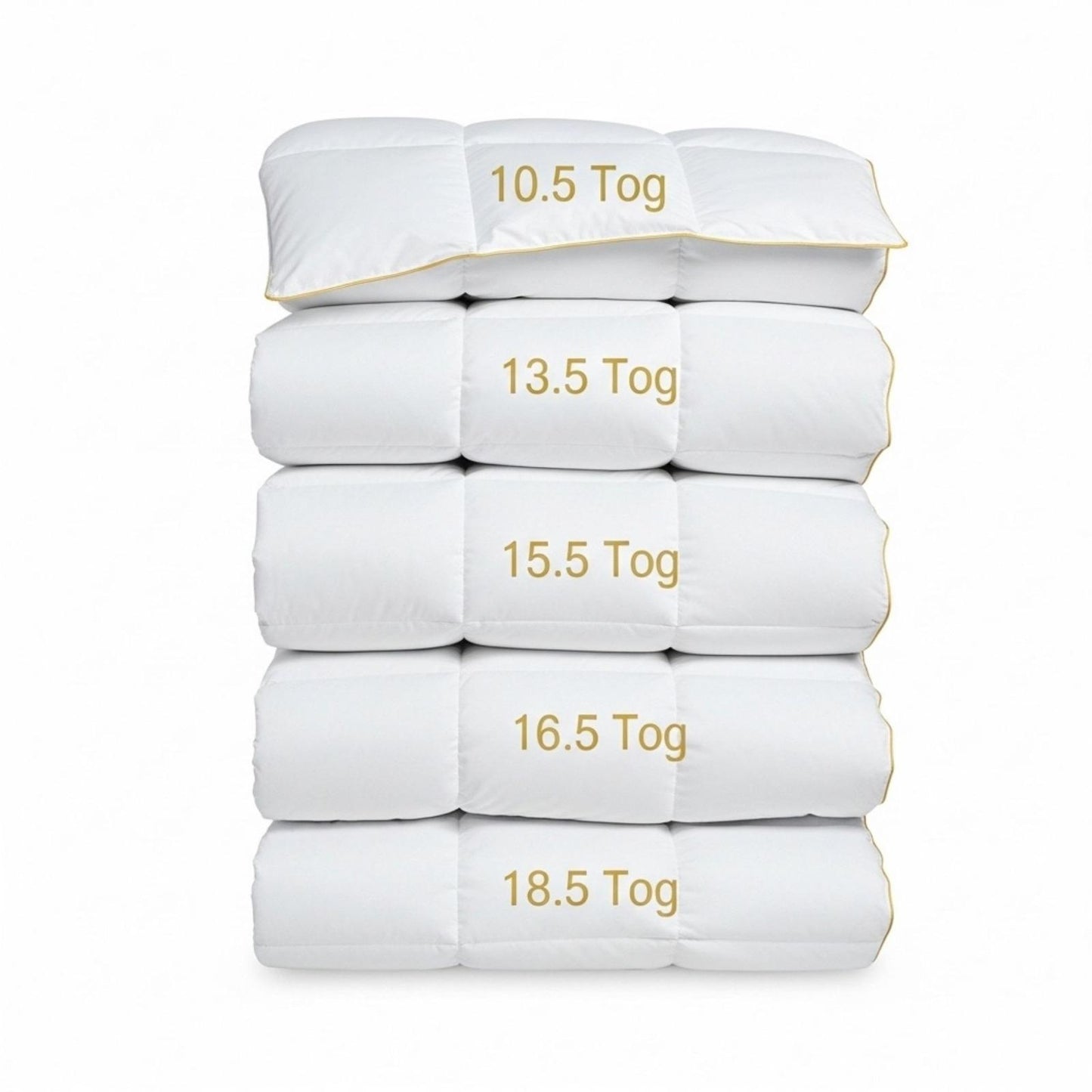 Goose Feather & Down Duvet cover set, Cotton Cover, Box-Stitched, All Season Warm quilts Cover set tog 10.5 to tog 18.5 cold night