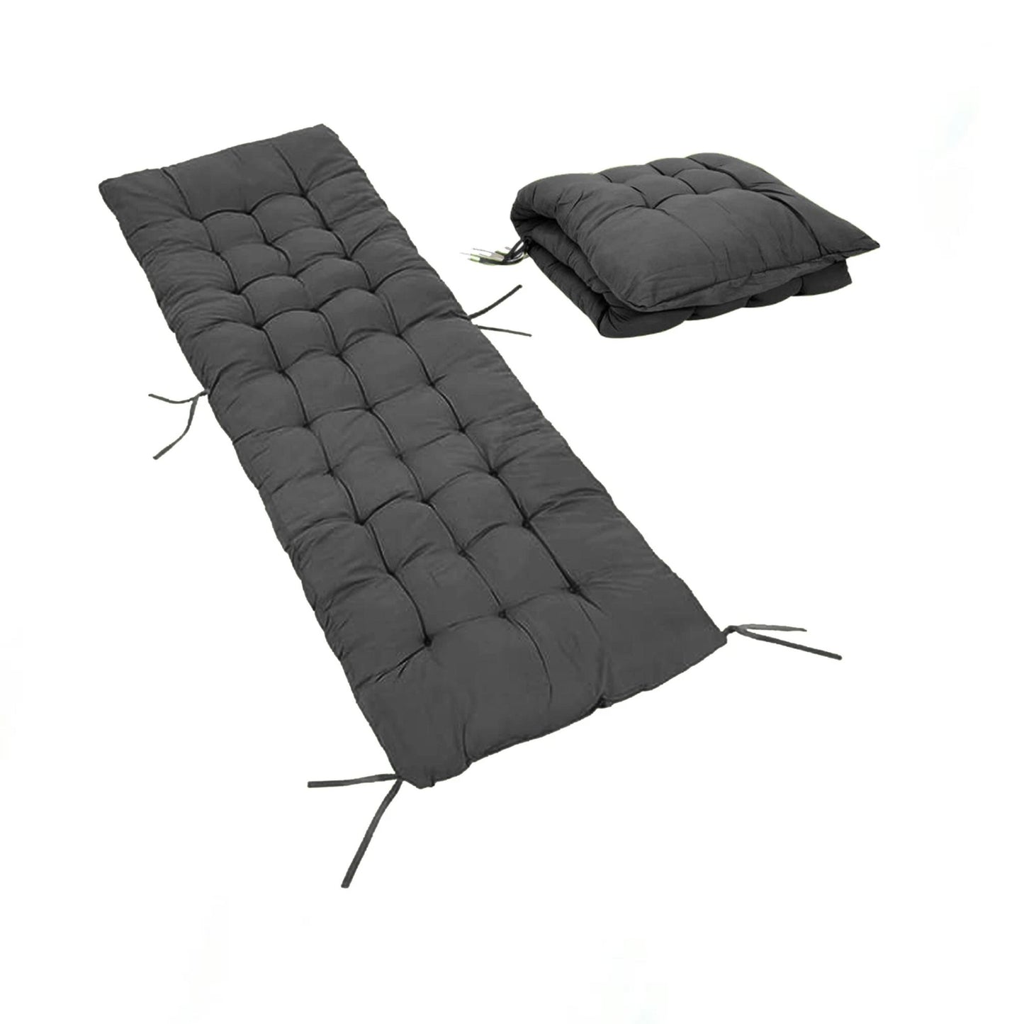 Extra Thick 8Cm Full Length Zero Gravity Chair Only Cushion Soft Padded Seat with Ties Quilted & Breathable Fabric for Recliners Patio Chairs Garden Loungers (170 x 53 x 8 cm)