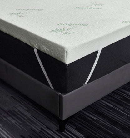 Soft Bamboo Foam Mattress Topper, Anti-Allergy Bounce Back Filling – Single to Super King Size