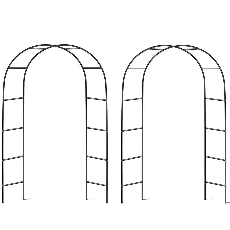 2.4M Garden Arch Trellis Metal Tubular Frame Climbing Plant Archway Arbour