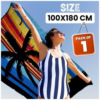 Extra Large Beach Towel Quick Dry Sand Resistant Lightweight Travel Towel XXL 100 x 180 cm Soft Adult Towel