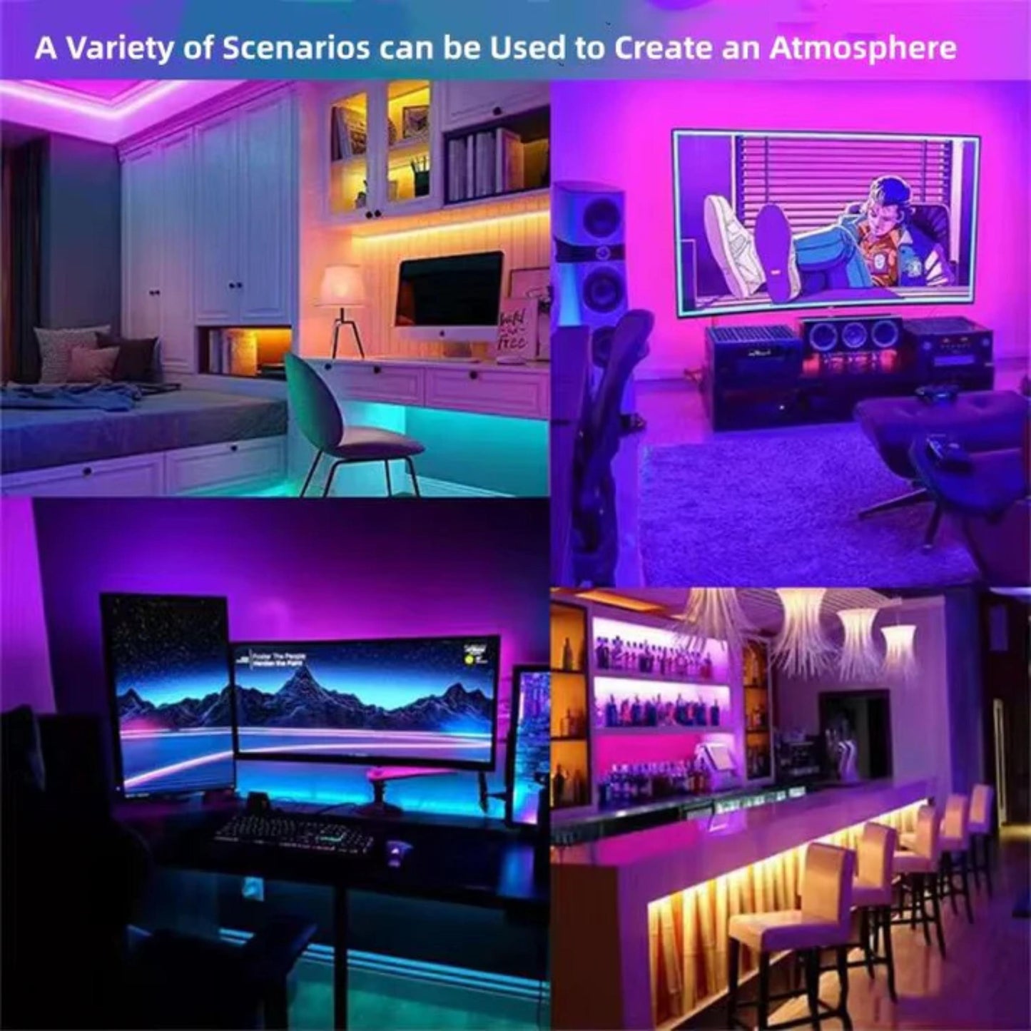 RGB Led Strip Lights 10m Led Room Light with APP Control Flexible Ribbon Led Tape for Room Home Decoration