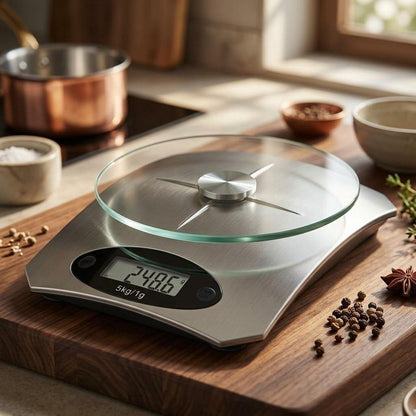 Digital Kitchen Scale 5kg Capacity with LCD Display Tare Function & Auto Shut Off Multi-Purpose Food Weighing Scale for Cooking & Baking