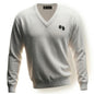 Men’s Lightweight White Sweater Bowling Golf Style Jumper Soft Knit Casual Top S–5XL Long Sleeve Breathable Fabric