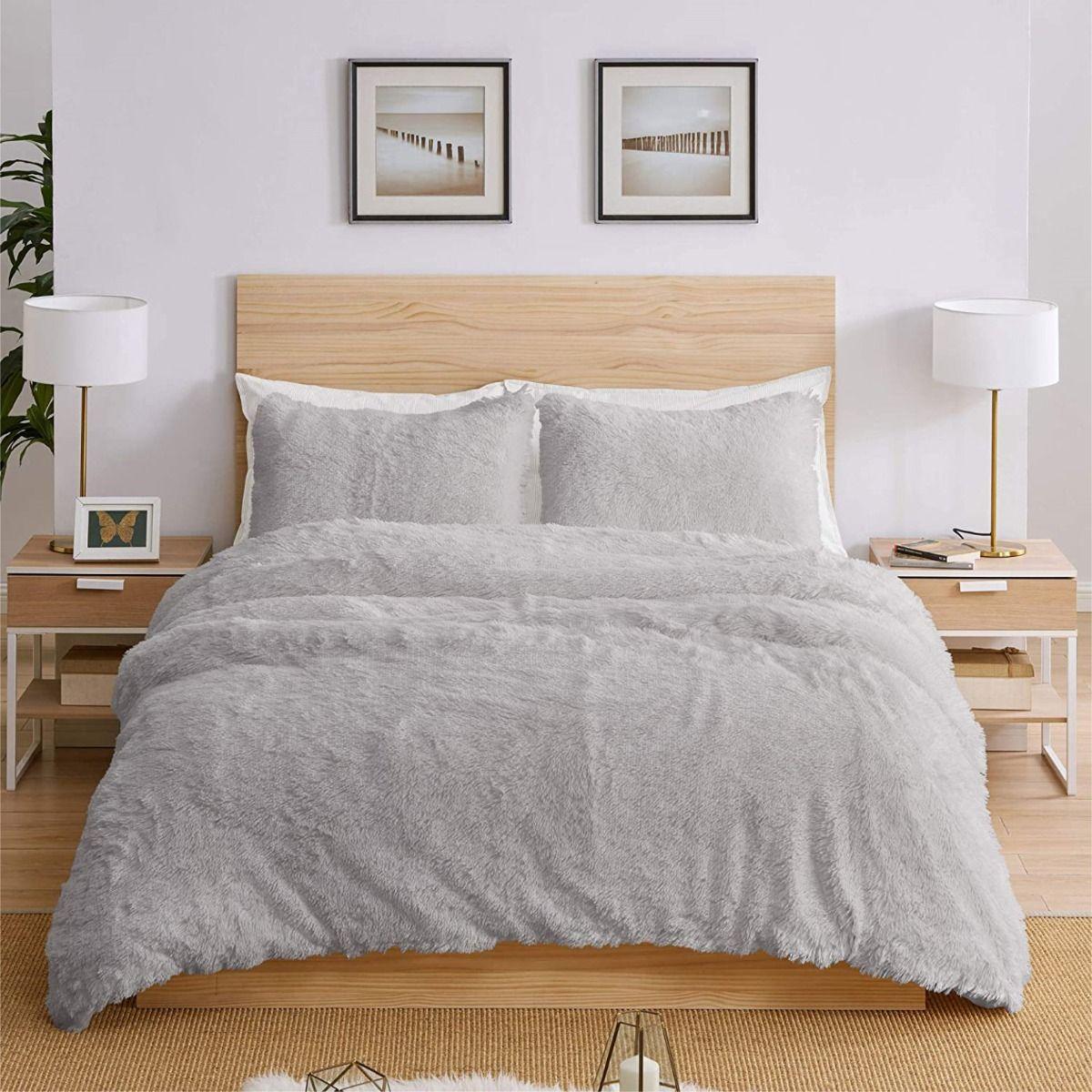 Cozy Snuggle & Cuddle Duvet Cover Set Soft Breathable Quilt Cover with Pillowcases for Winter Warm Bedding