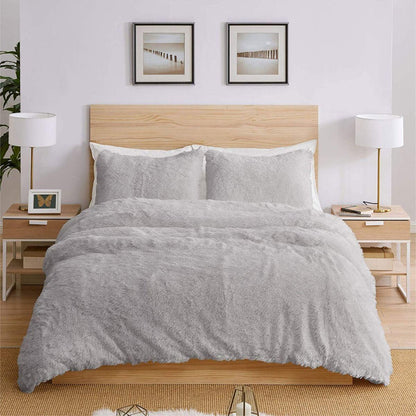 Cozy Snuggle & Cuddle Duvet Cover Set Soft Breathable Quilt Cover with Pillowcases for Winter Warm Bedding