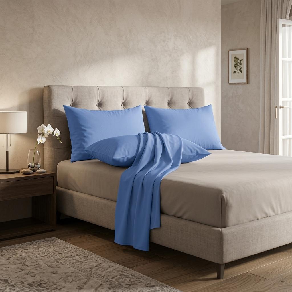 4 Pack Microfiber Pillowcases 50x75cm Standard Size Soft Breathable Pillow Covers with Envelope Closure Smooth Brushed Bedding Set