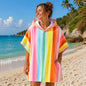 Adult Hooded Beach Towel Poncho Quick Dry Changing Robe Sand Free Lightweight Swim Cover Up 108 x 85cm for Beach Swimming Surfing Gym Camping Travel