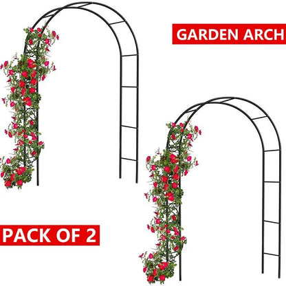 2.4M Garden Arch Trellis Metal Tubular Frame Climbing Plant Archway Arbour