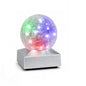2 Pack Solar Crackle Glass Ball Lights Silver Base Outdoor LED Post Deck Cap Garden Pathway Lighting UK
