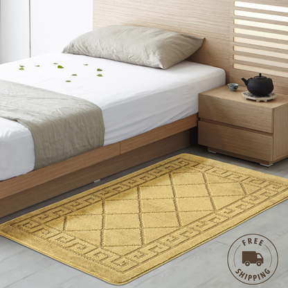 Non-Slip Geometric Gel Mat Greek Style Hallway Rug Runner Kitchen Floor Mat Size