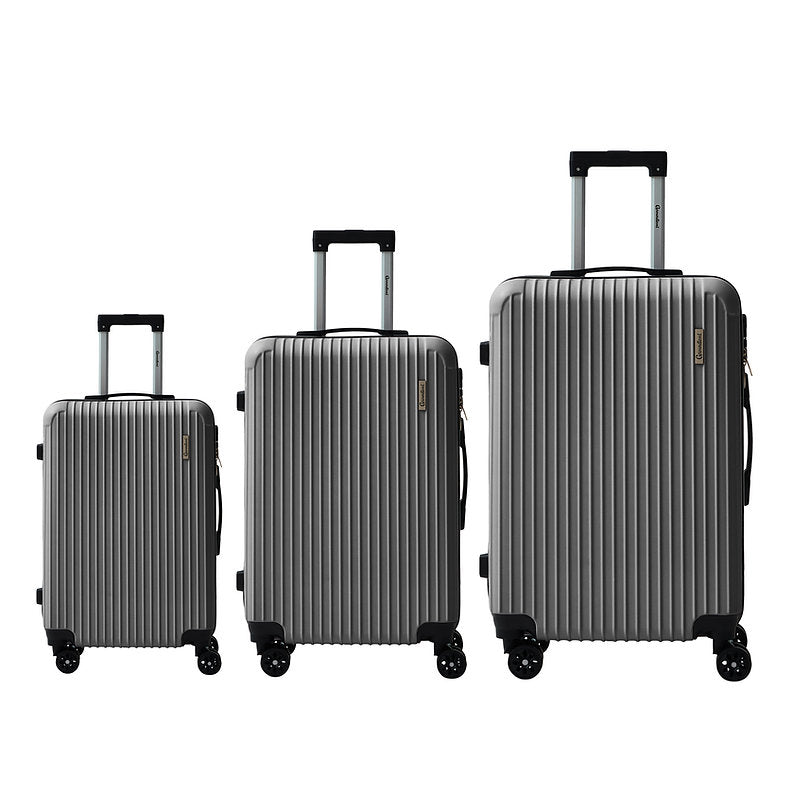 3 Piece Hard Shell Luggage Set – Lightweight ABS Suitcase Set with 4 Spinner Wheels, TSA Lock & Telescopic Handle | Cabin, Medium & Large