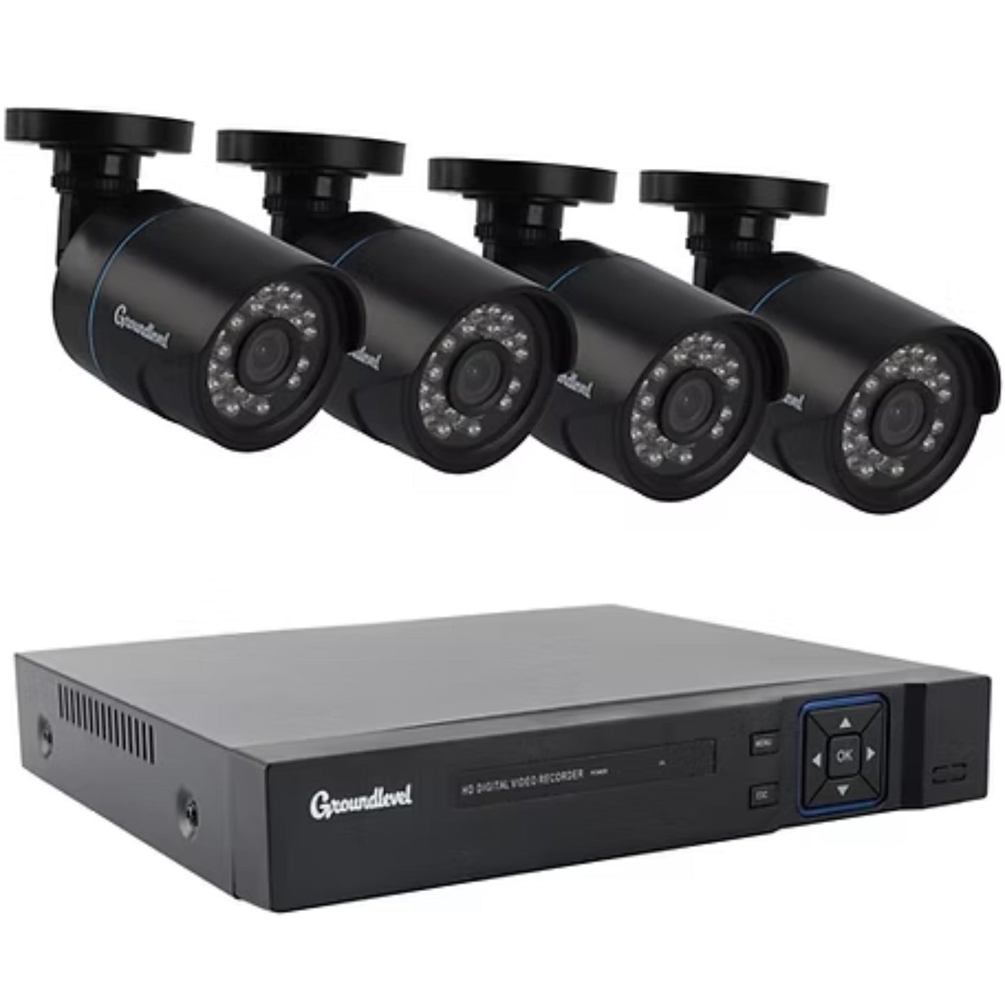 4 Camera Home CCTV System Full HD 1080P DVR Kit Outdoor Night Vision Remote Monitoring UK