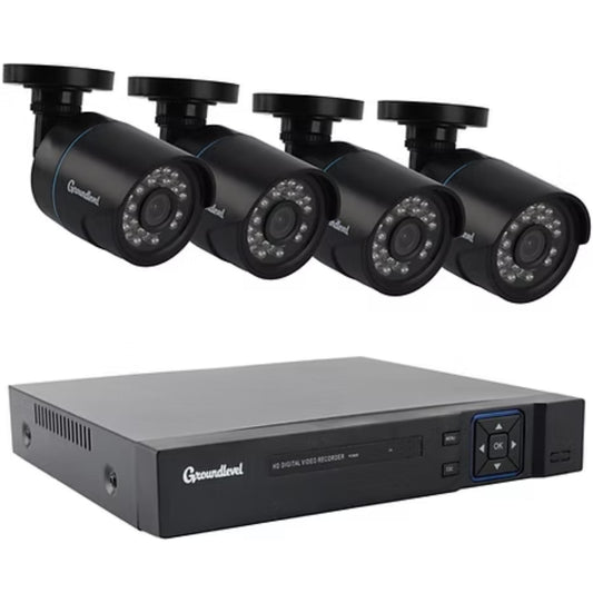 4 Camera Home CCTV System Full HD 1080P DVR Kit Outdoor Night Vision Remote Monitoring UK