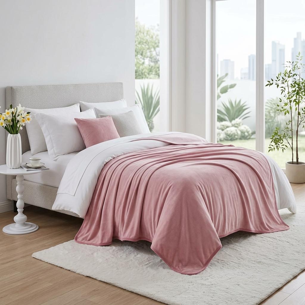 Cooling Fleece Throw Blanket for Adults & Kids Soft Lightweight Sofa & Bed Blanket Hypoallergenic Thermal Travel Blanket 130x170cm, 150x200cm, 200x220cm