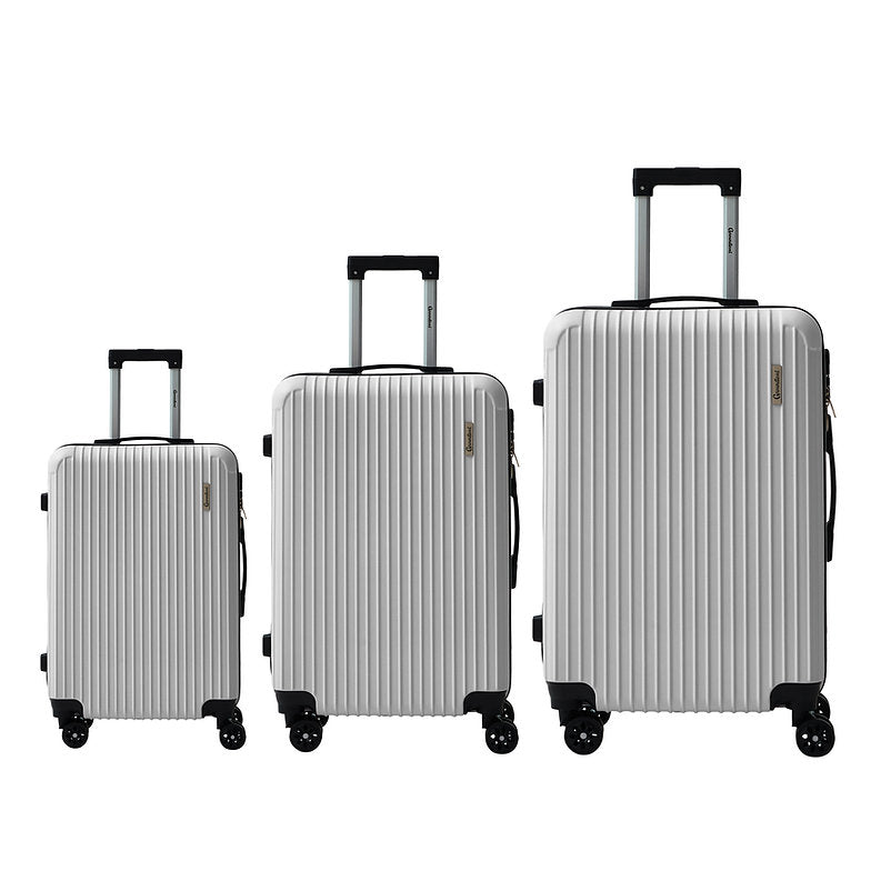 3 Piece Hard Shell Luggage Set – Lightweight ABS Suitcase Set with 4 Spinner Wheels, TSA Lock & Telescopic Handle | Cabin, Medium & Large