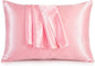 2 Pack Satin Pillowcases 50x75cm Standard UK Size  Soft 100% Polyester Satin Pillow Covers with Envelope Closure, Smooth Lightweight Machine Washable Bedding Pillowcase Set for Home & Bedroom