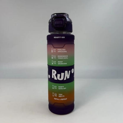 35oz Large Capacity Sports Water Bottle with Straw and Carry Strap Reusable Fitness Gym Bottle with Secure Bounce Flip Lid for Travel and Outdoor Use