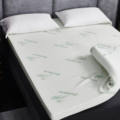 Soft Bamboo Foam Mattress Topper, Anti-Allergy Bounce Back Filling – Single to Super King Size