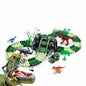 DIY Dinosaur Race Track Set 117 Pcs Flexible Tracks with Electric Car Dinosaur Figures & Bridge Perfect Gift for Kids 3+
