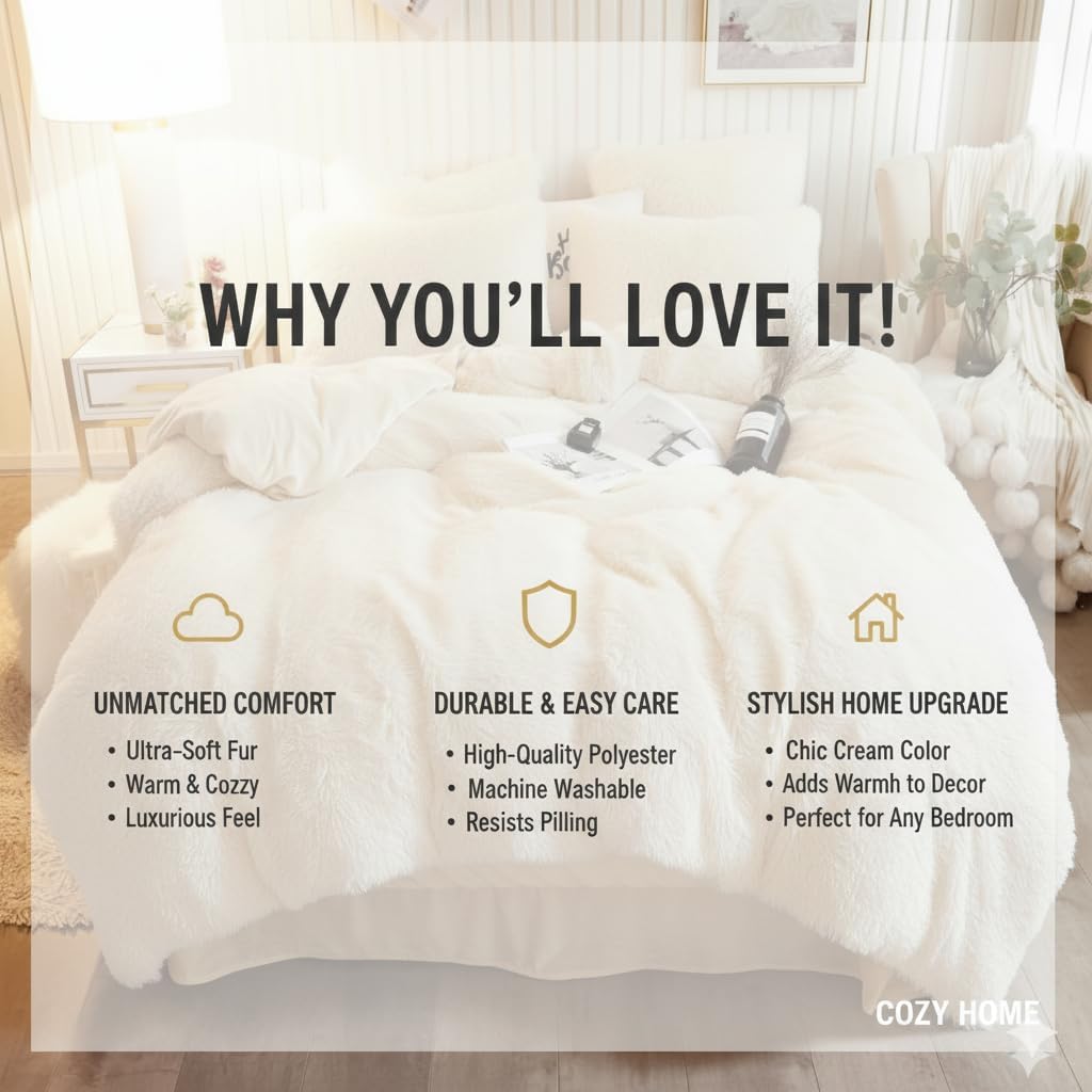Snuggle Cuddle Hugg Snug Duvet Cover Set Super Soft Fluffy Fur Quilt Sets Warm Thermal Cosy Winter Bedding Set Luxury Faux Fur Shaggy Duvet Cover Bed Set