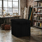 Ribbed Velvet Storage Ottoman Box with Lid Foldable Storage Seat Cube Footstool for Bedroom, Living Room & Hallway 38 x 38 x 38cm 5 Colours