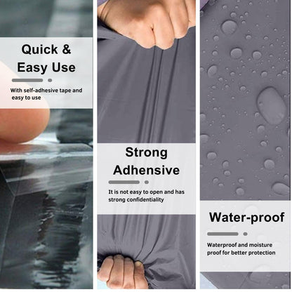 50-Pack Grey Mailing Bags, Self Seal, Waterproof & Opaque Postage Bags for Clothing, Textiles & Small Business Shipping