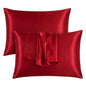 Satin Silk Pillowcases for Hair and Skin 2 Pack Standard Size 50x75cm Envelope Closure Pillow Case
