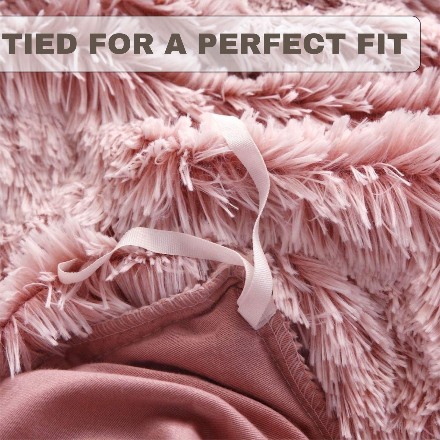 Cozy & Snuggle Bedding Set Plush Duvet Cover with Pillowcases, quilts Soft Warm for nights ( Pink )