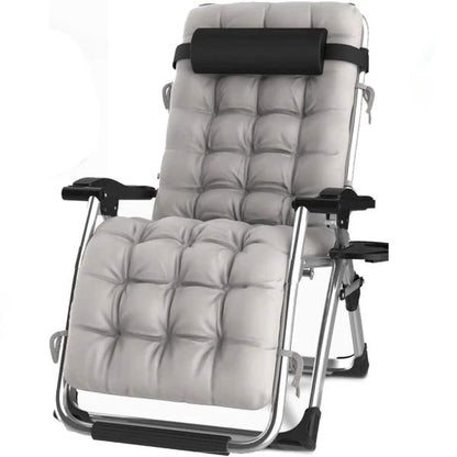 Extra Wide Gravity Chairs with cushion, 1/2  pack Deep Filled Cushions, Rust Proof, Lightweight Frame, Reclining, Includes Side Tray