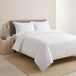 Premium Hotel Quality PolyCotton Satin Stripe Duvet Cover Set with Pillowcases Quilt Bedding Soft Easy Care Luxury Bed Linen