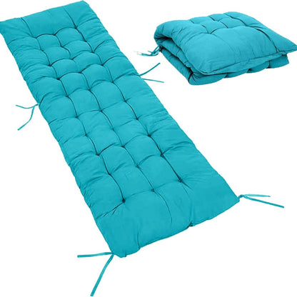 Extra Thick 8Cm Full Length Zero Gravity Chair Only Cushion Soft Padded Seat with Ties Quilted & Breathable Fabric for Recliners Patio Chairs Garden Loungers (170 x 53 x 8 cm)